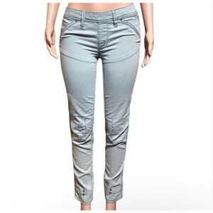 Cici mid-rise light blue stitched trim denim skinny pants M